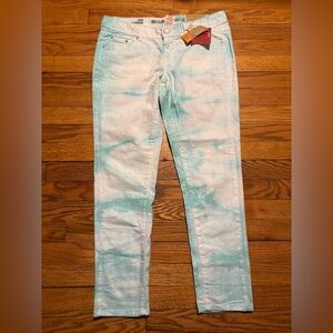 Mossimo Supply Co. Aqua and White tye dye Jeans
